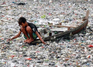 plastic water bottles